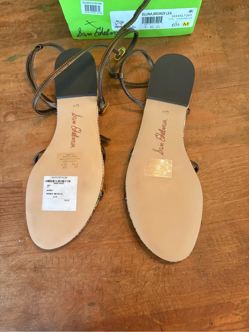 NWT Sam Edelman Metallic Bronze Ellina Sandal